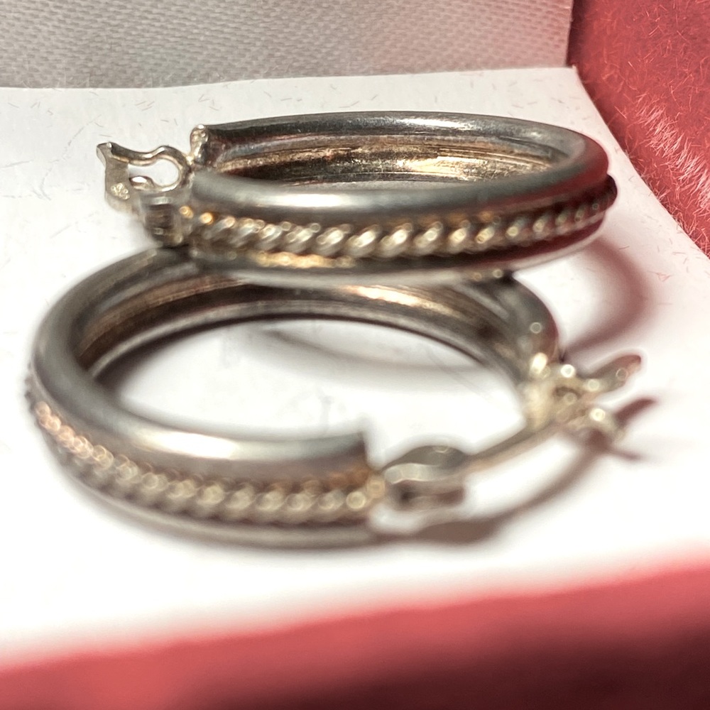 Sterling silver earrings hoops